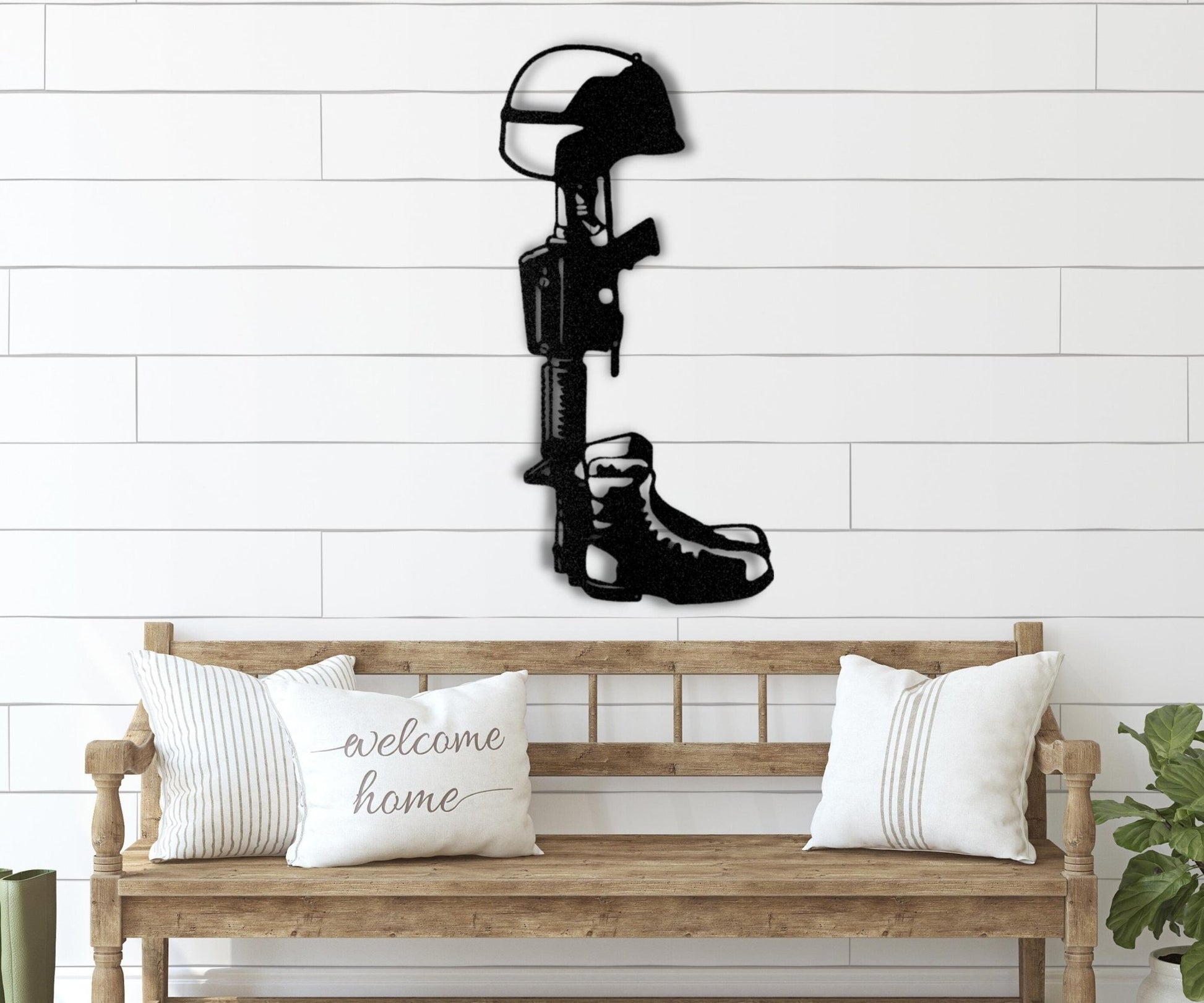 Fallen Soldier Veteran Gift - Honoring Our Heroes with Memorial Metal Wall Art - Stylinsoul