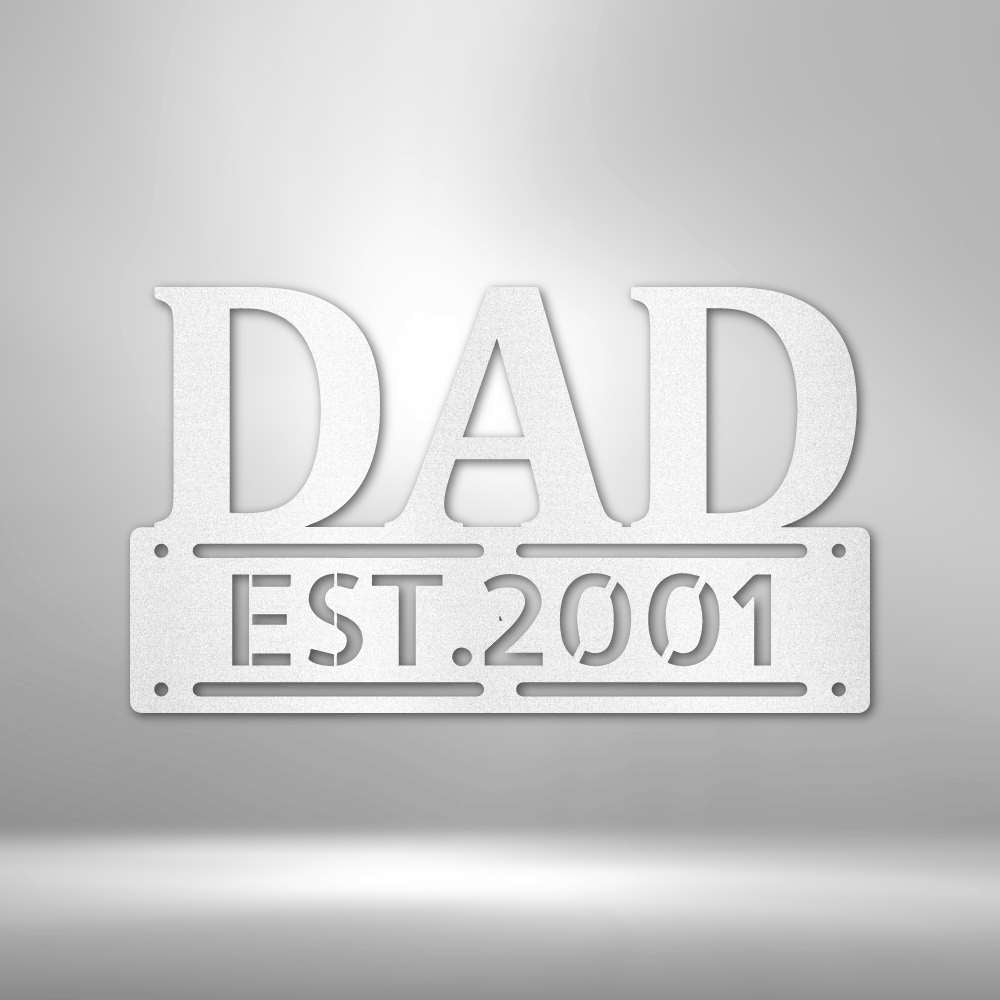 Father's Day Steel Sign - Gift for Dad - Personalized Metal Wall Art - Stylinsoul