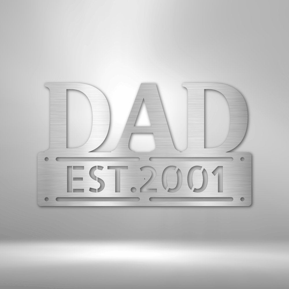 Father's Day Steel Sign - Gift for Dad - Personalized Metal Wall Art - Stylinsoul