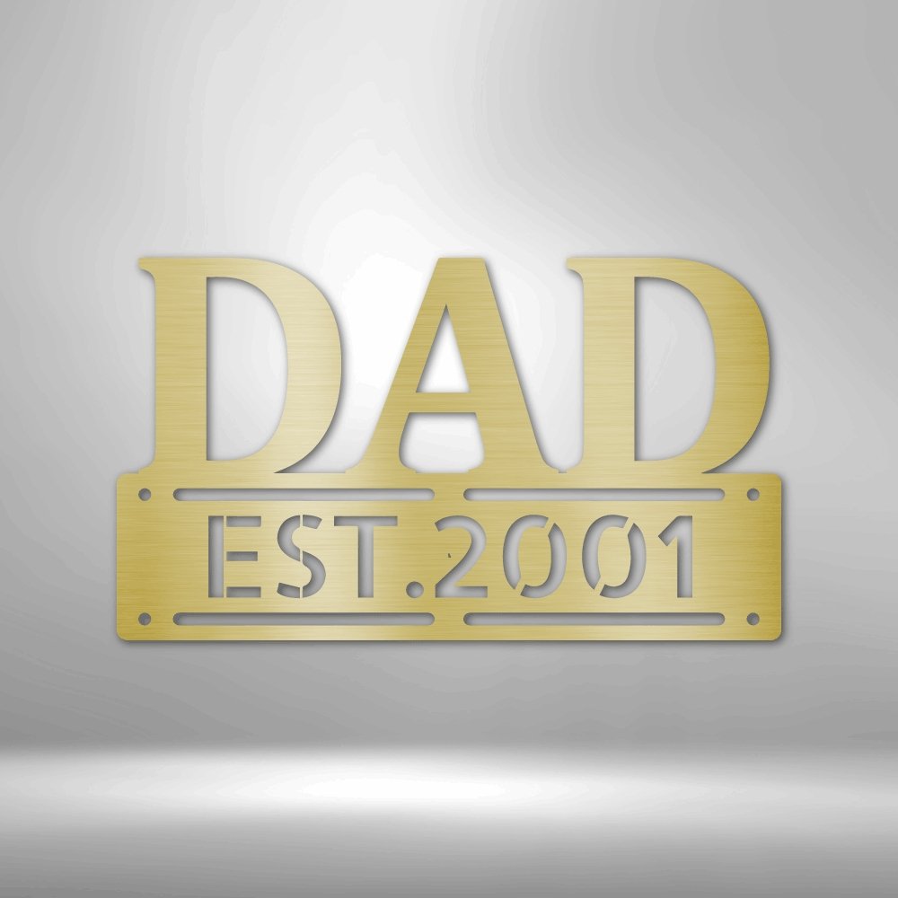 Father's Day Steel Sign - Gift for Dad - Personalized Metal Wall Art - Stylinsoul