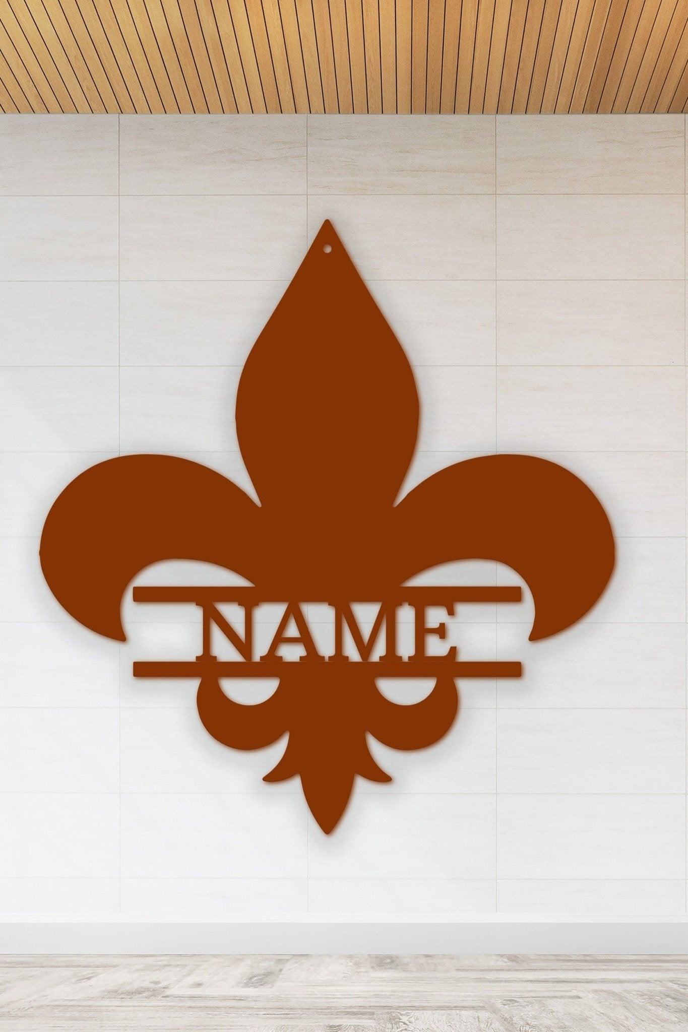 Fleur De Lis Wall Decor - Custom Metal Door Hanger for Personalized Home Decor - Stylinsoul