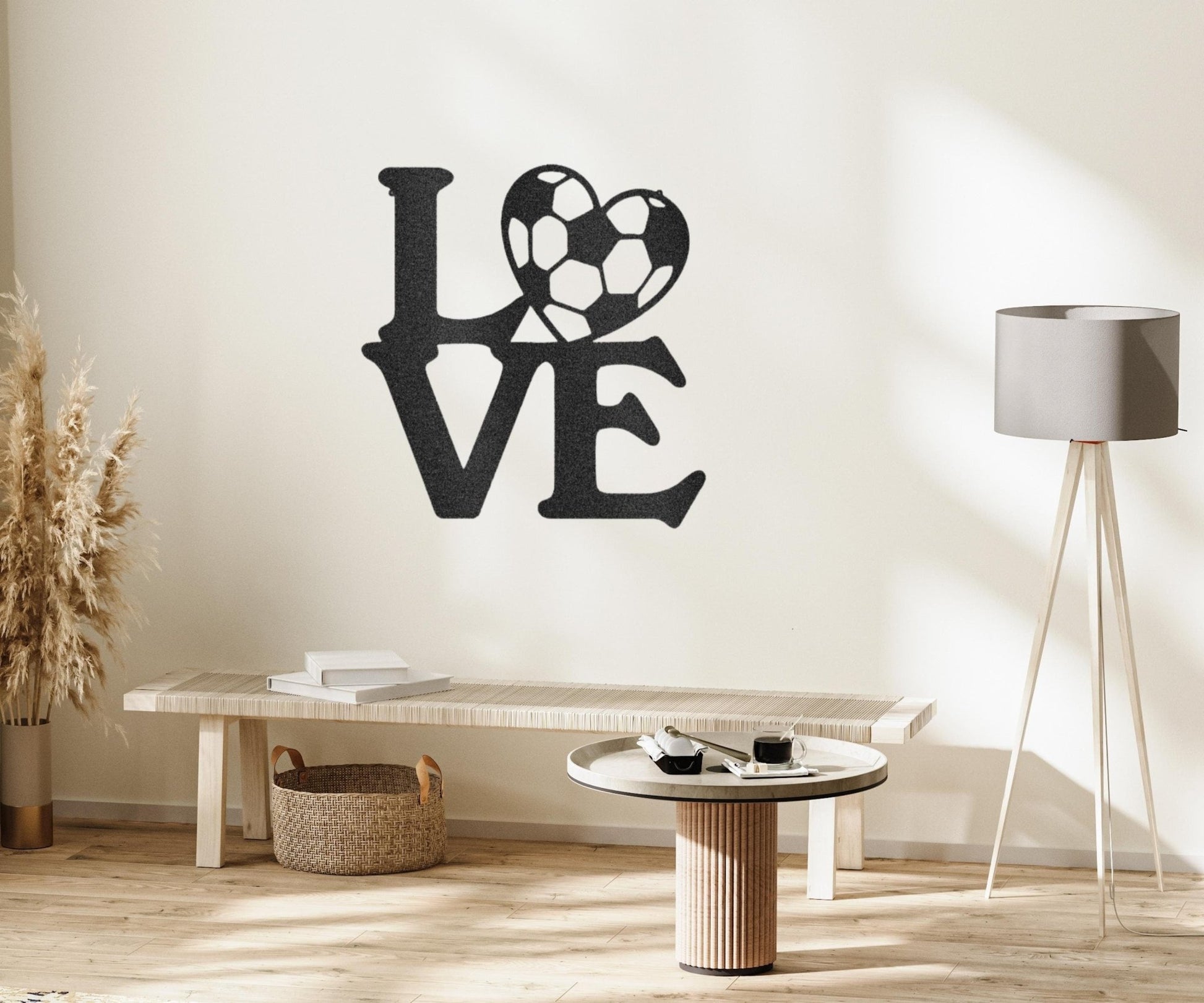 Football Love Sign - Soccer Lover Metal Wall Hanging Art Gift For Sports Enthusiasts - Stylinsoul