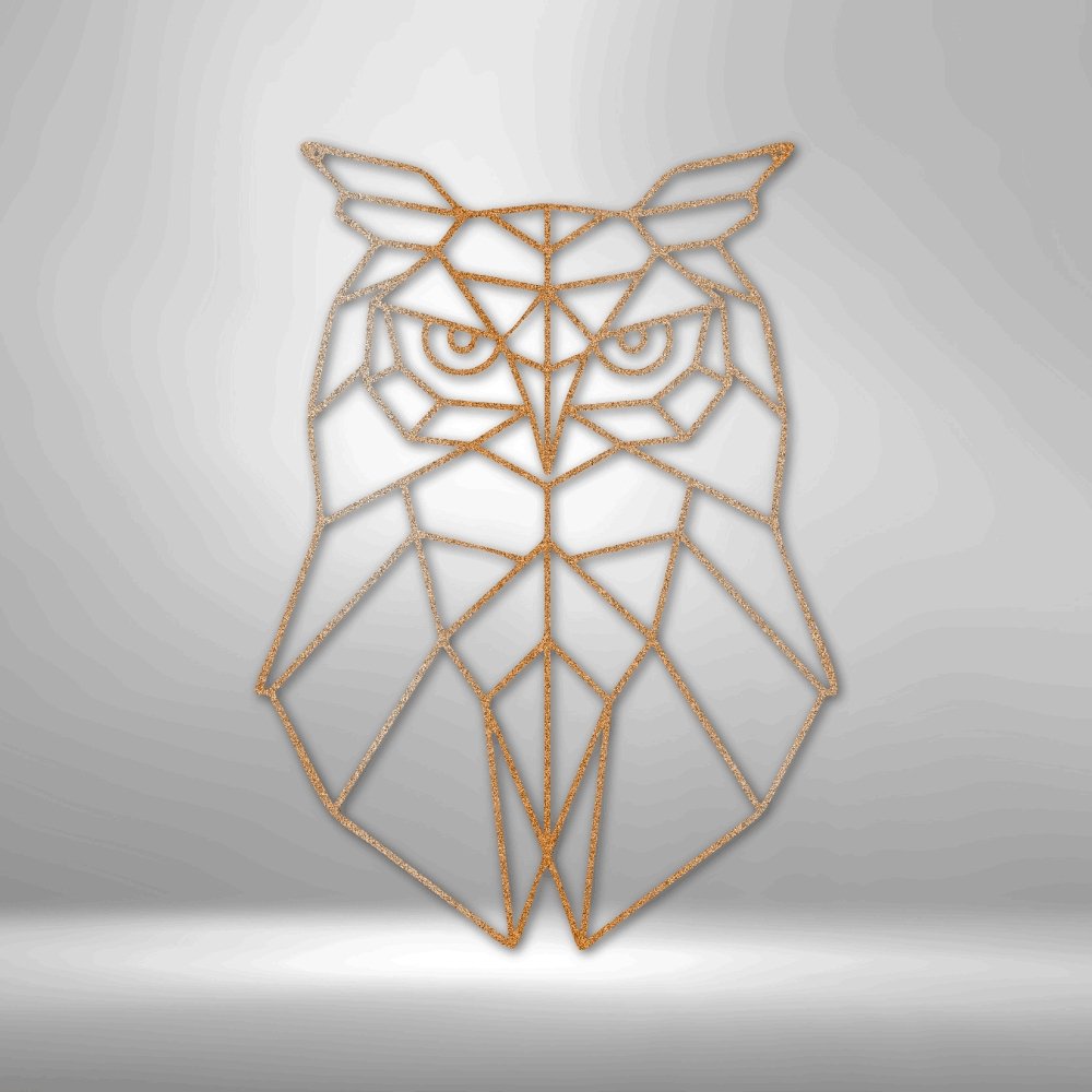 Geometric Owl Steel Sign - Modern Metal Wall Art for Unique Home Decor - Stylinsoul