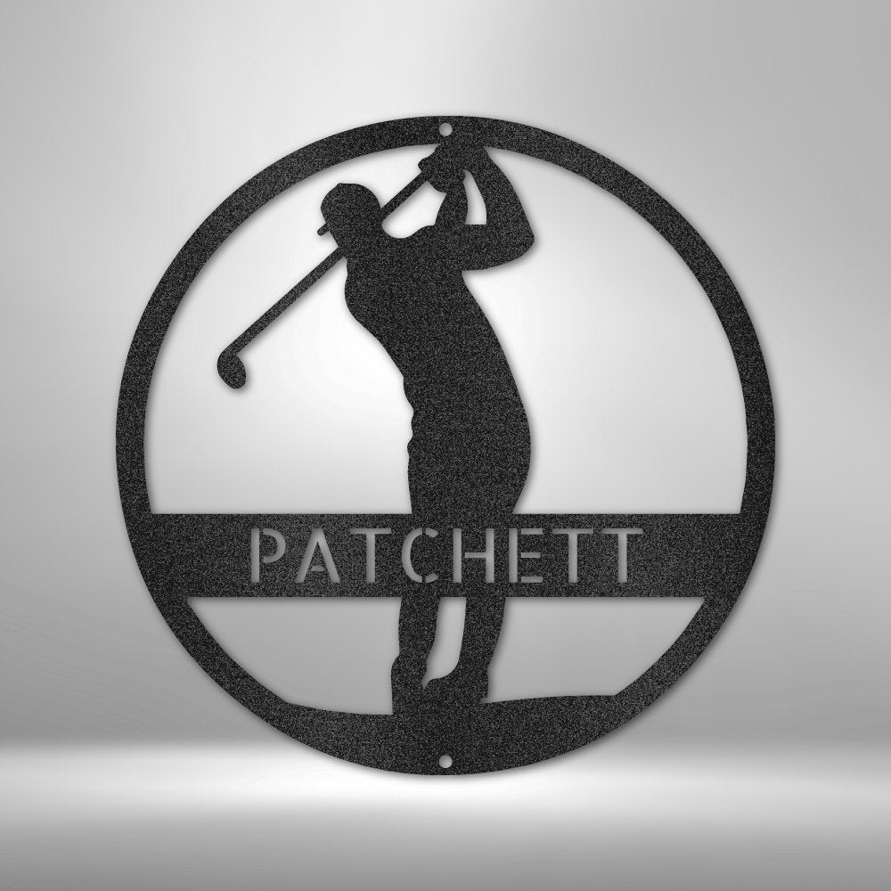 Golfer Monogram Steel Sign - Personalized Metal Wall Art for Golf Enthusiasts - Stylinsoul