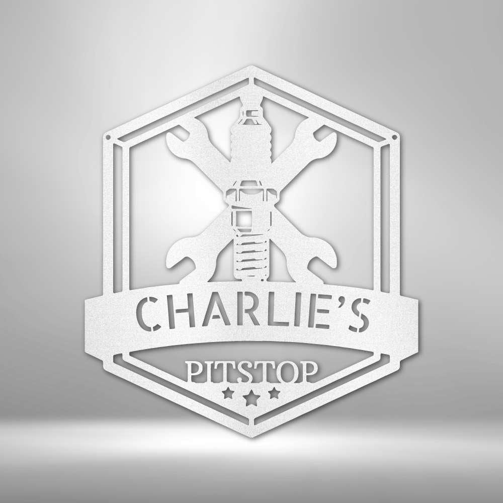 Grease Time Monogram Steel Sign - Personalized Metal Wall Art for Vintage Car Enthusiasts - Stylinsoul