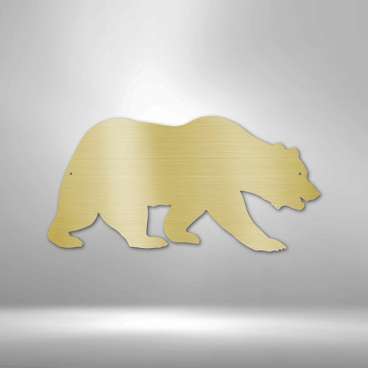 Grizzly Bear - Majestic Steel Sign for Nature and Wildlife Enthusiasts - Stylinsoul
