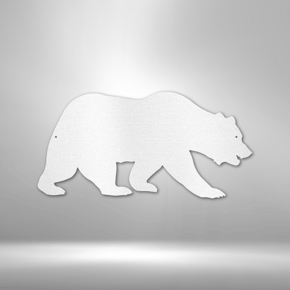 Grizzly Bear - Majestic Steel Sign for Nature and Wildlife Enthusiasts - Stylinsoul