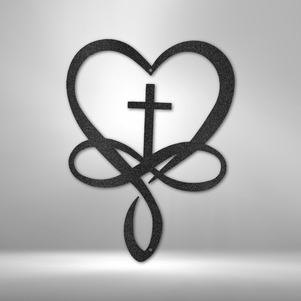 Infinite Love Sign - Couples Metal Wall Art for Unique Wedding and Christian Decor - Stylinsoul