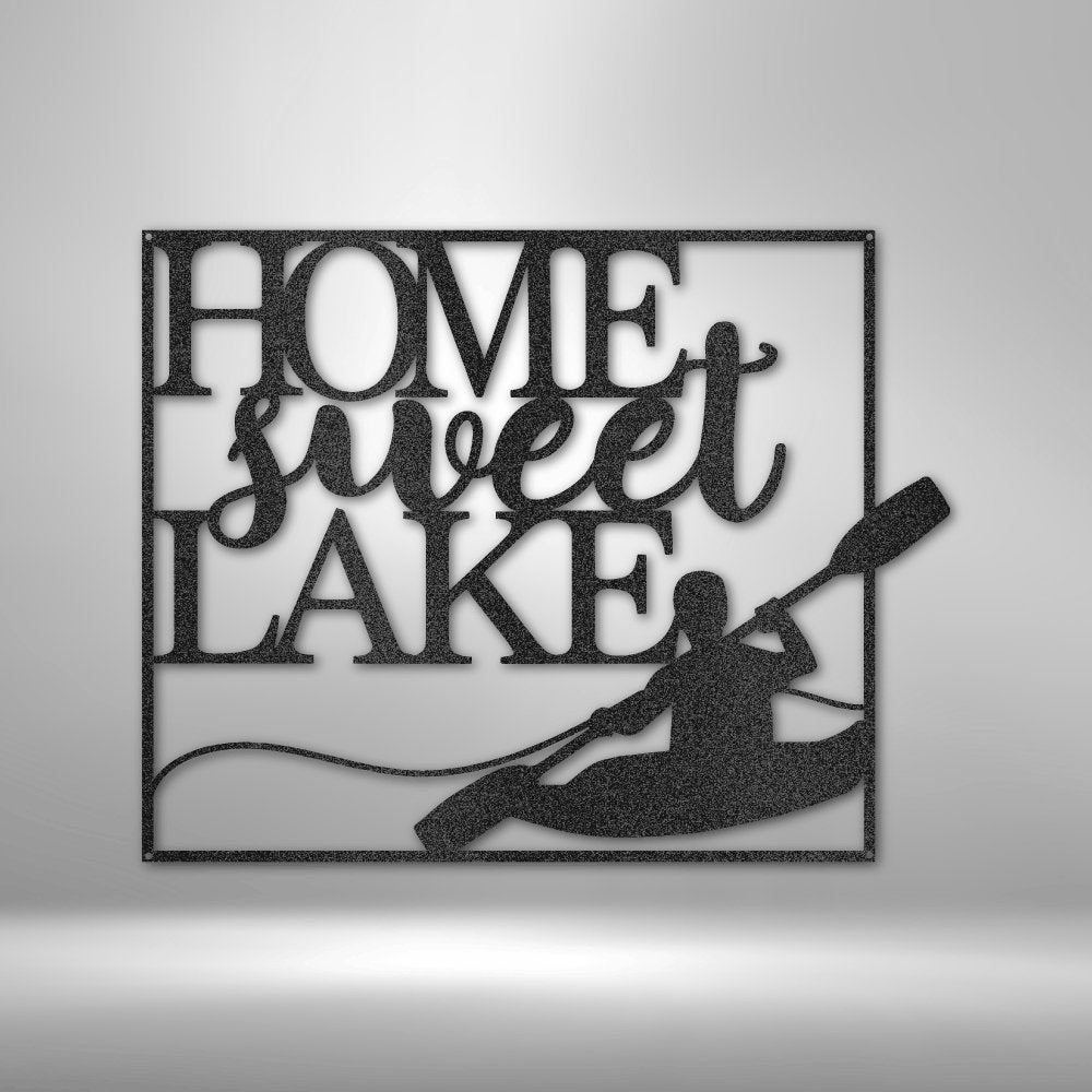 Kayaking Steel Sign - Outdoor Metal Wall Art for Water Sports Enthusiasts - Stylinsoul