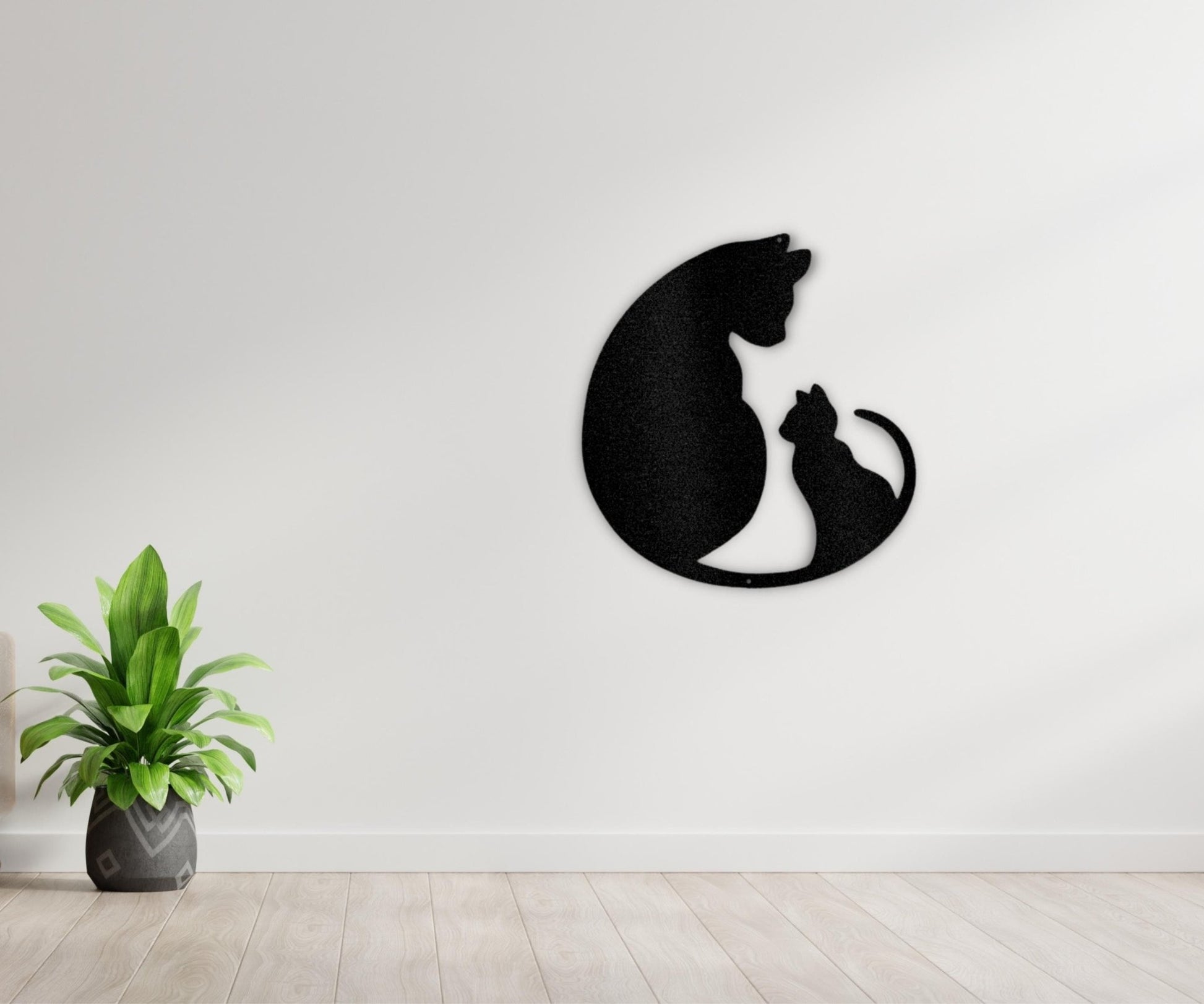 Kitty Cat Metal Sign - Front Door Cute Cat Wall Art - Gift for Cat Lovers - Stylinsoul