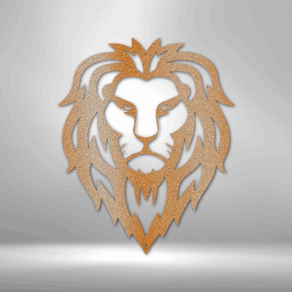 Lion Head Steel Sign - Majestic Metal Wall Art for Wildlife-inspired Decor - Stylinsoul