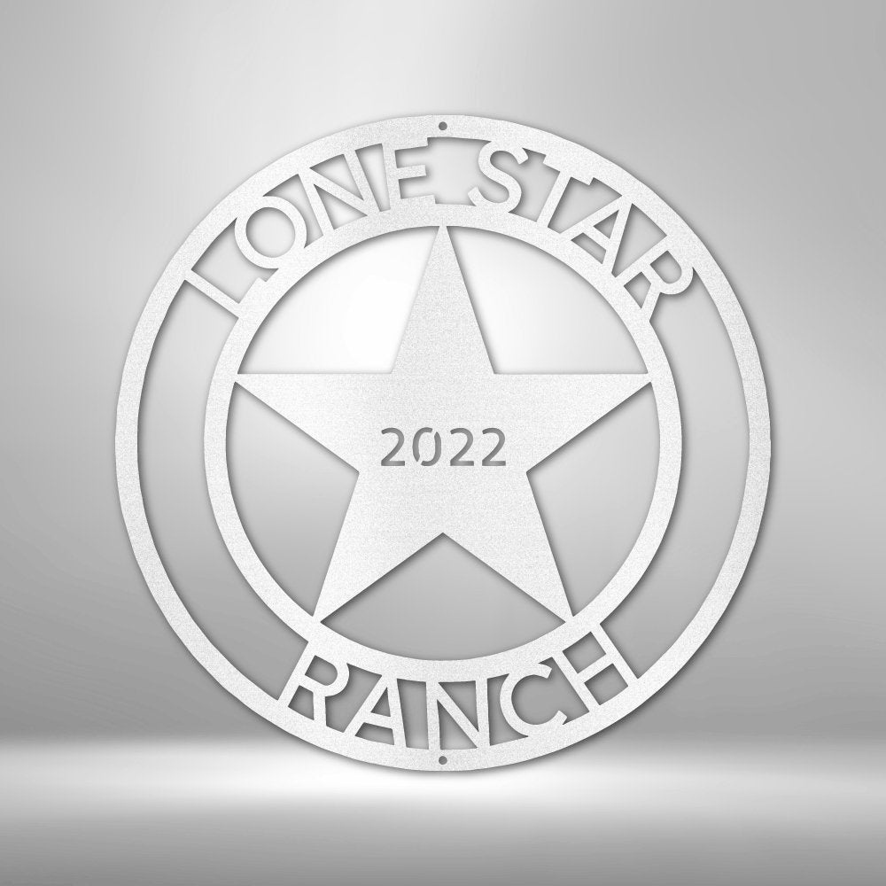 LoneStar 2 Monogram Steel Sign - Personalized Metal Wall Art for Texas-themed Decor - Stylinsoul