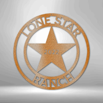 LoneStar 2 Monogram Steel Sign - Personalized Metal Wall Art for Texas-themed Decor - Stylinsoul
