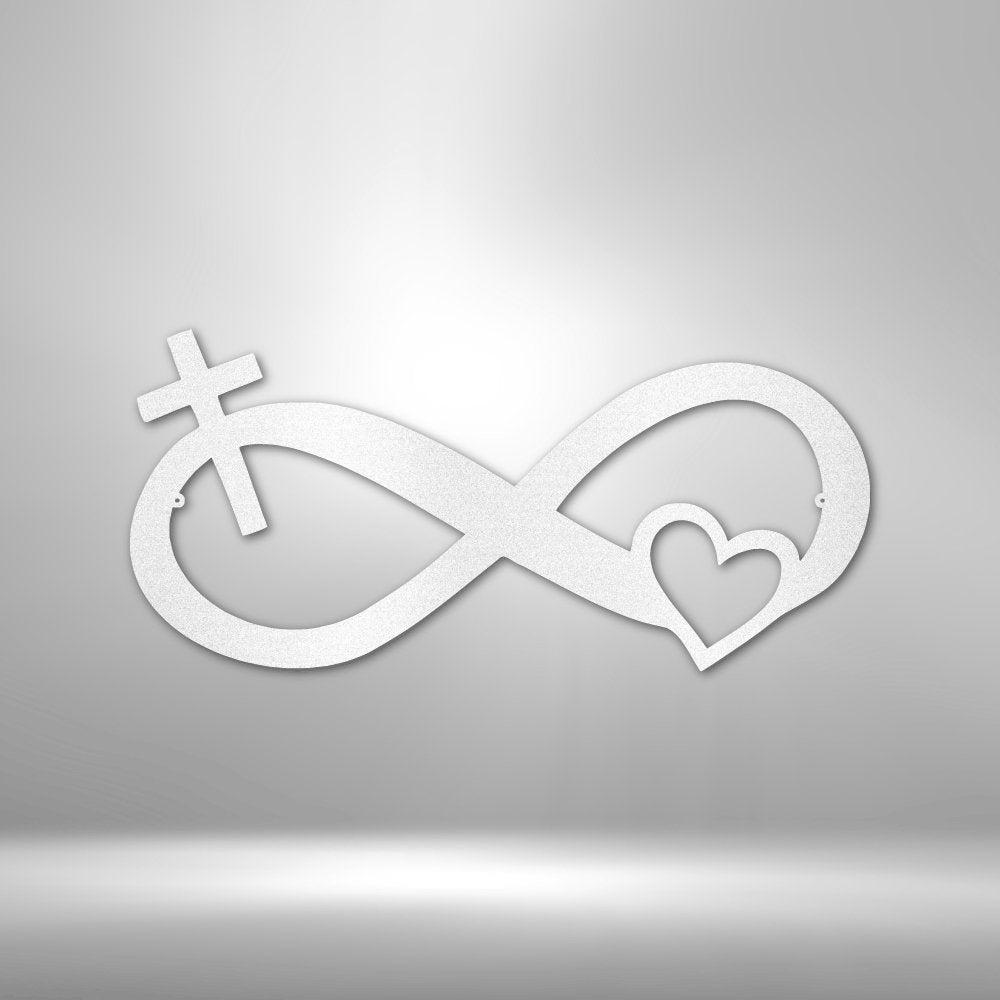 Lord's Infinite Love Steel Sign - Inspirational Metal Wall Art with Faith-inspired Message - Stylinsoul