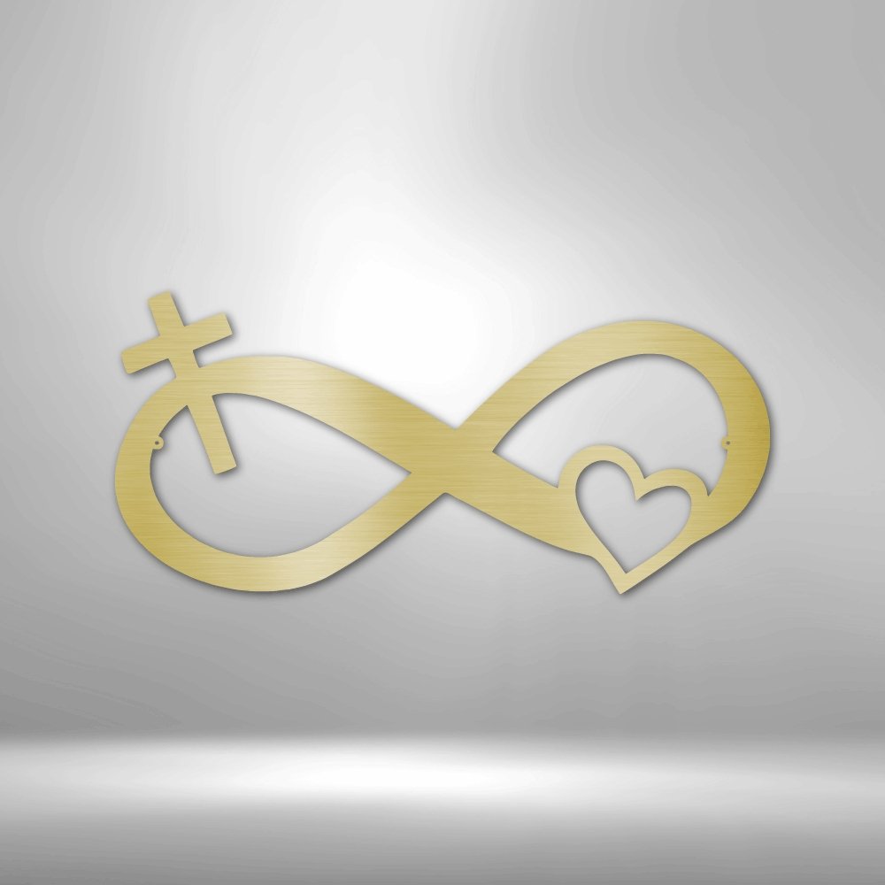 Lord's Infinite Love Steel Sign - Inspirational Metal Wall Art with Faith-inspired Message - Stylinsoul