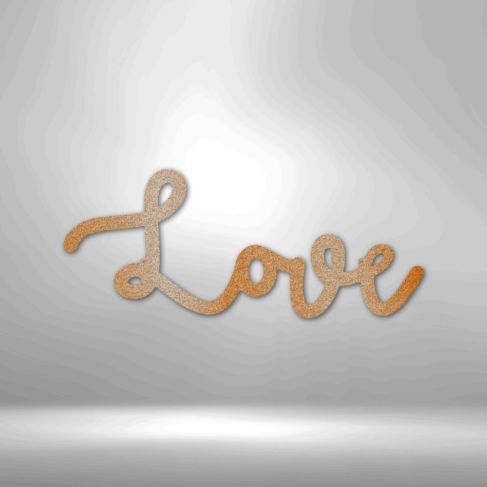 Love Script Steel Sign - Romantic Metal Wall Art for Love-themed Home Decor - Stylinsoul