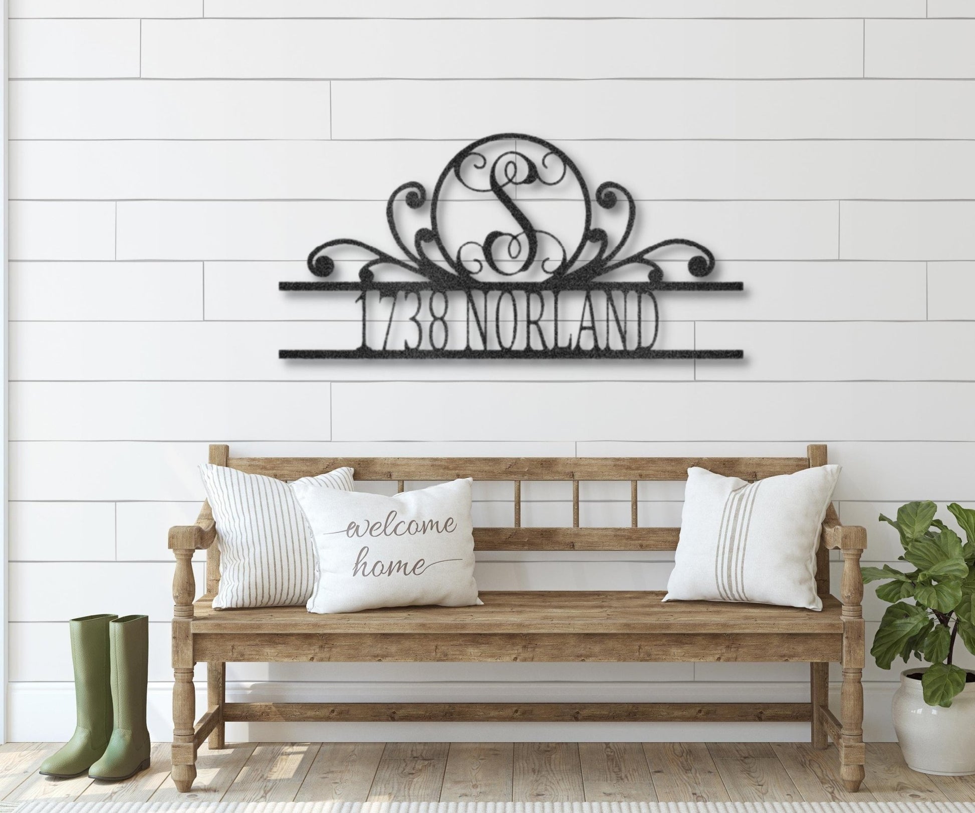 Metal Address Sign - House Number Sign - Personalized Metal Wall Art for Housewarming - Stylinsoul