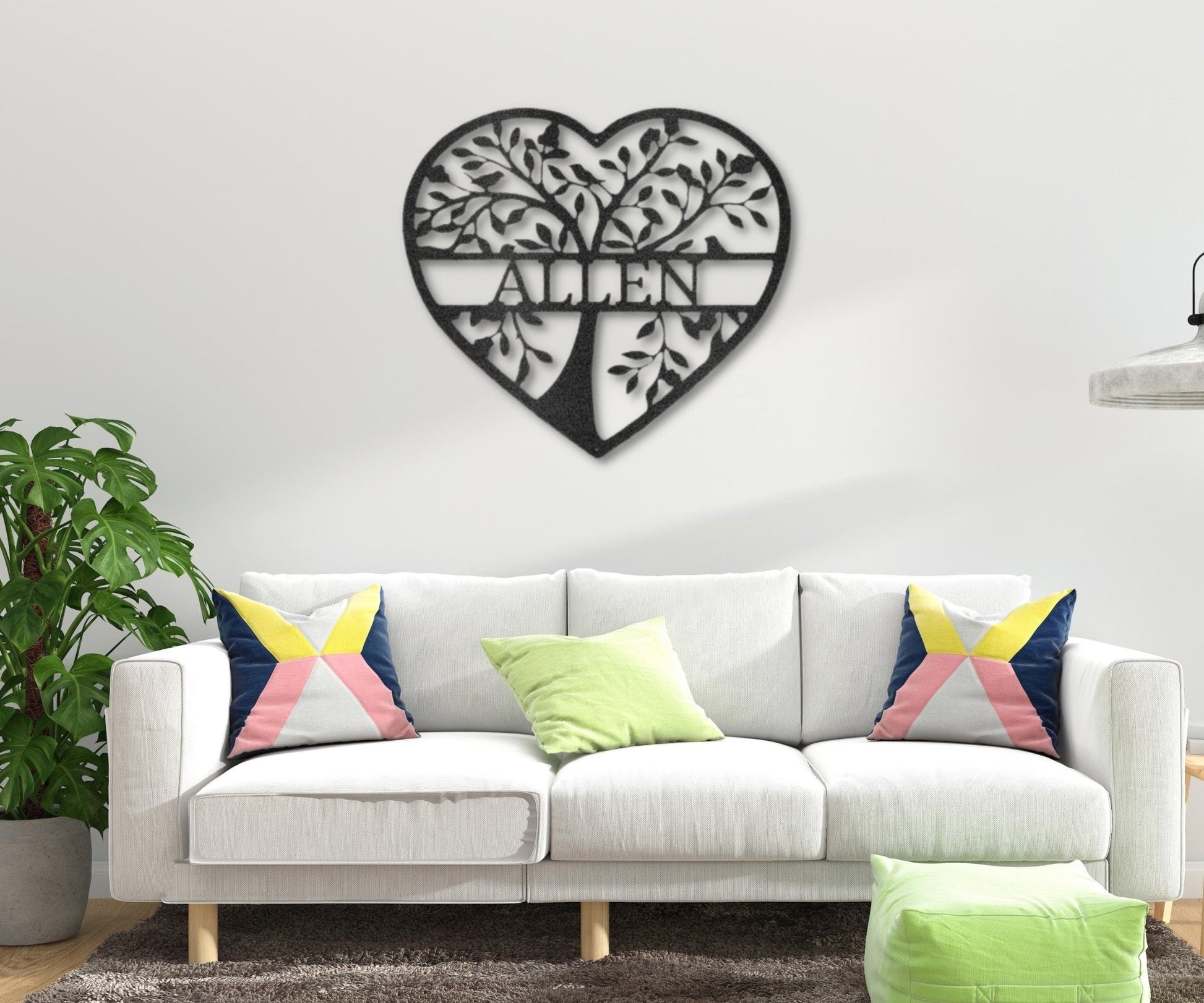 Metal Tree Wall Art - Family Metal Wall Sign - Personalized Family Gift for Home Decor - Stylinsoul