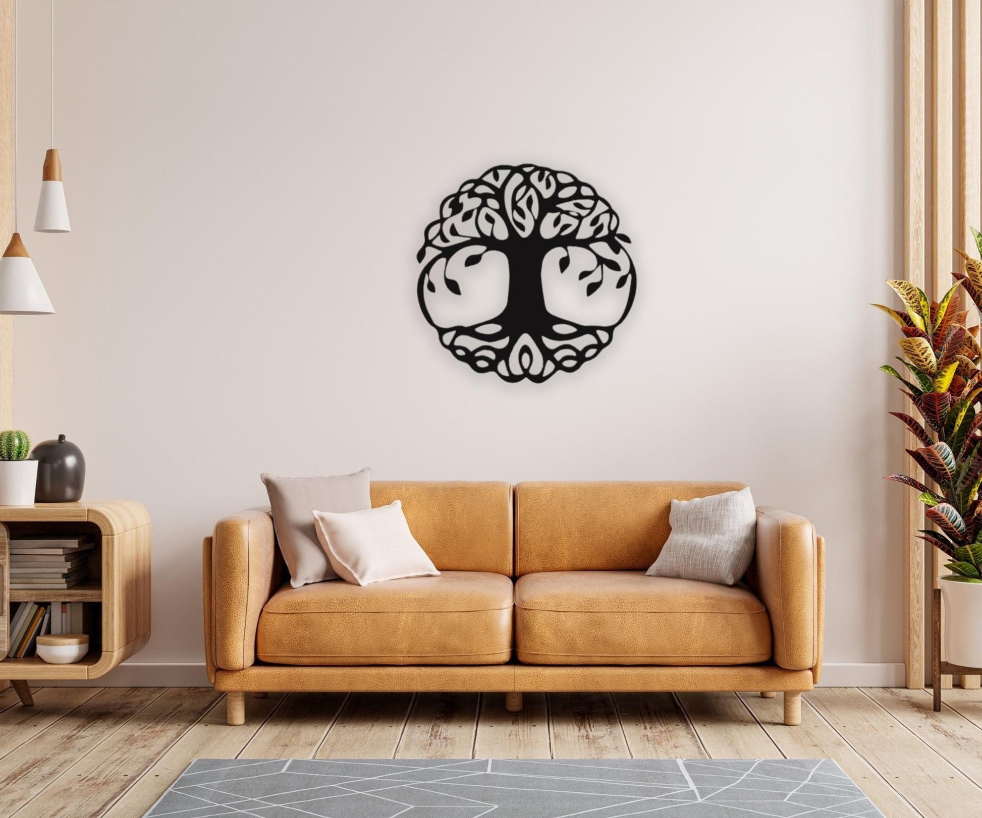 Metal Tree Wall Art Sign - Abstract Metal Wall Decor for Modern Living Room - Stylinsoul