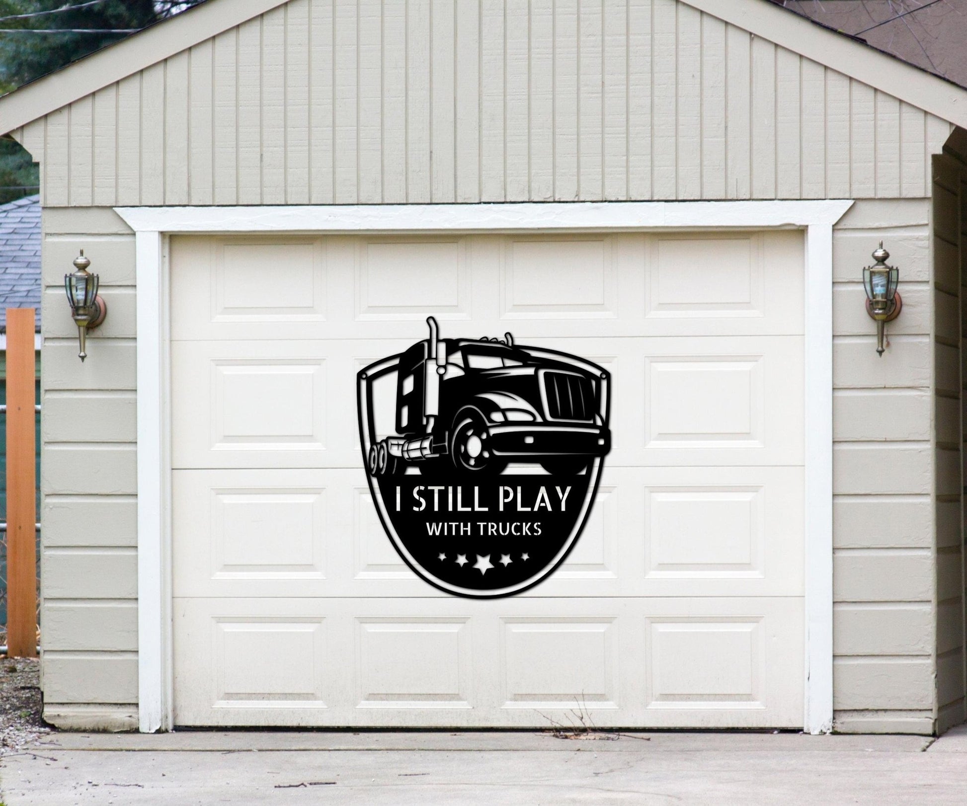 Metal Truck Sign - Semi Truck Wall Art - Driver Trucking Gift for Mancave and Front Porch Decor - Stylinsoul