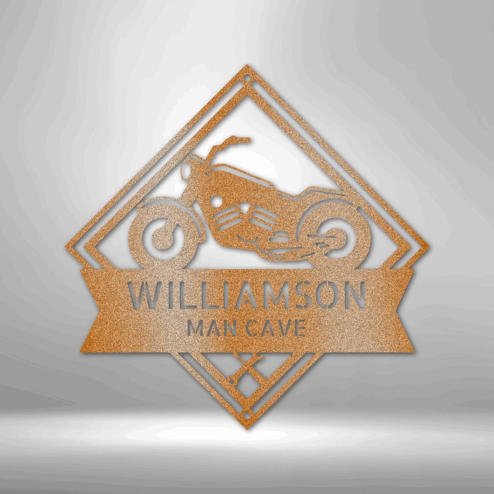 Motorcycle Metal Art - Motorbike Wall Art - Garage Sign For Dad - Mancave Decor Gift - Stylinsoul