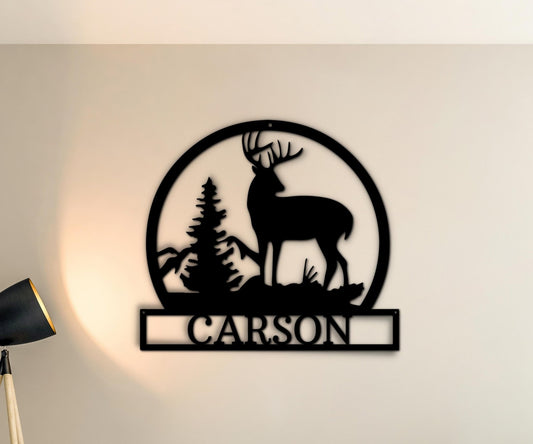 Outdoor Buck Head Decor - Deer Metal Wall Art for Hunting-themed Home Decor - Stylinsoul