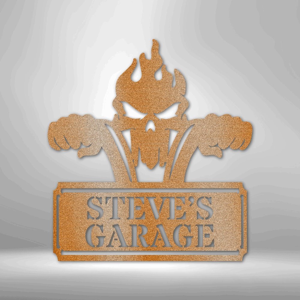 Papa's Garage Sign - Custom Garage Sign - Personalized Metal Sign - Stylinsoul