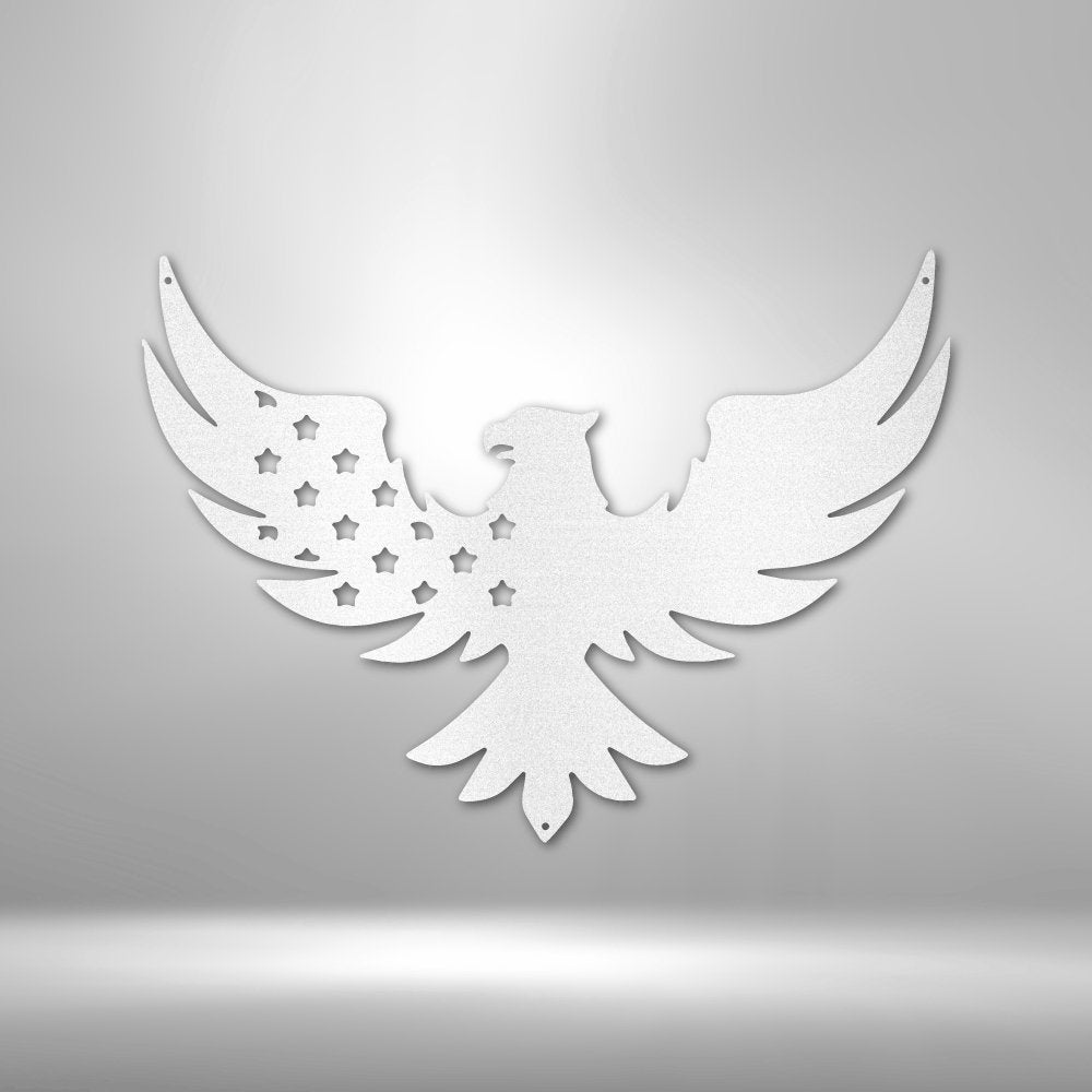 Patriotic Eagle Steel Sign - American Flag Metal Wall Art for Patriotic Decor - Stylinsoul