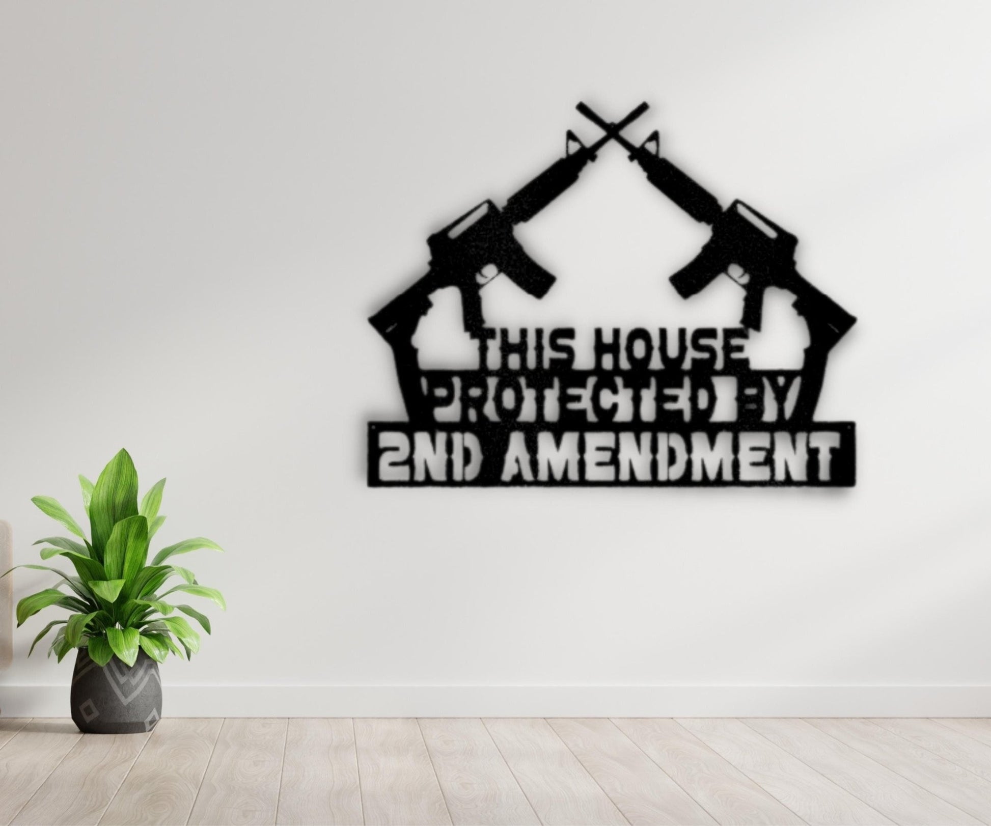 Patriotic Metal Art - Celebrate Freedom with 2nd Amendment Inspired Wall Decor - Stylinsoul