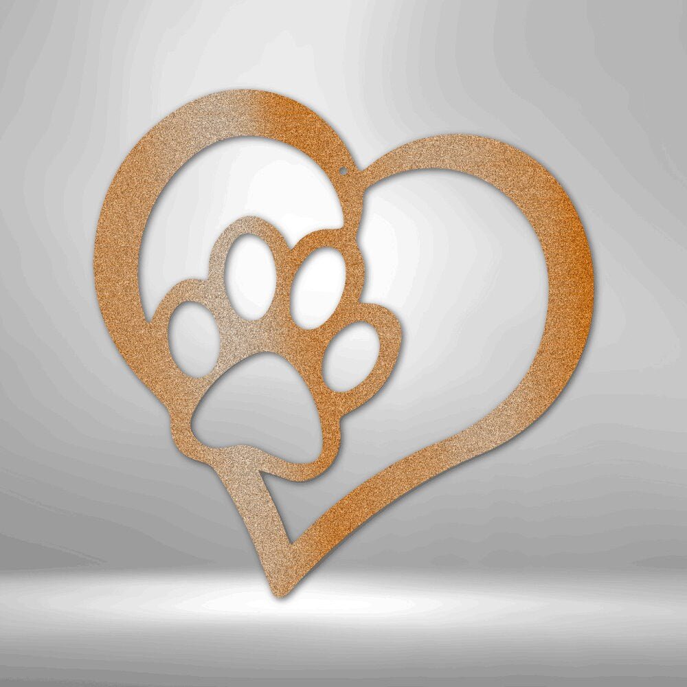 Paw Print Metal Wall Art - New Puppy Gift For Pet Owner - Dog Lover Decor - Stylinsoul