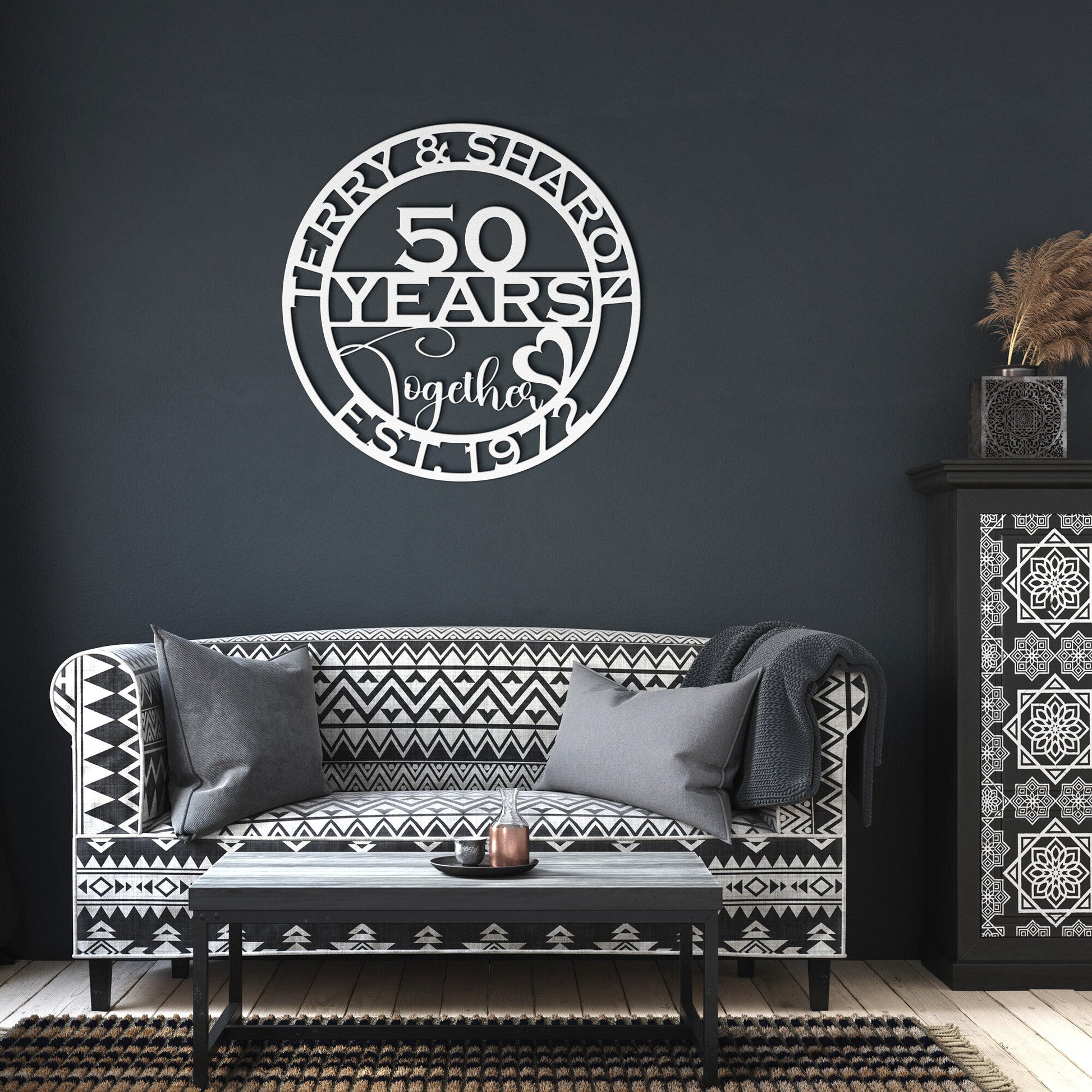 Personalized Anniversary Metal Sign - Stylinsoul