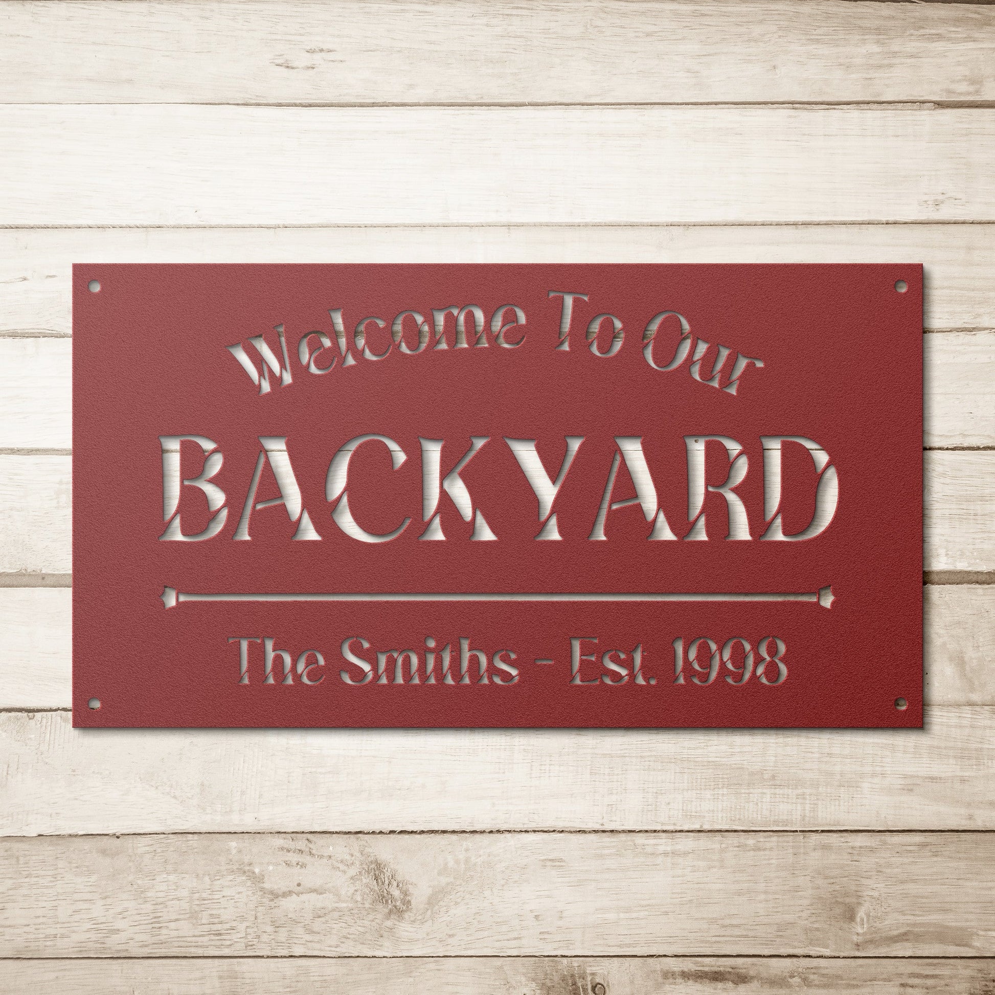 Personalized Established Sign - Welcome to our Backyard Simply Inspired-Outdoor Space - Stylinsoul