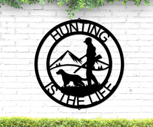 Personalized Hunting Gift - Hunter Metal Wall Art Sign for Outdoor Enthusiasts - Stylinsoul