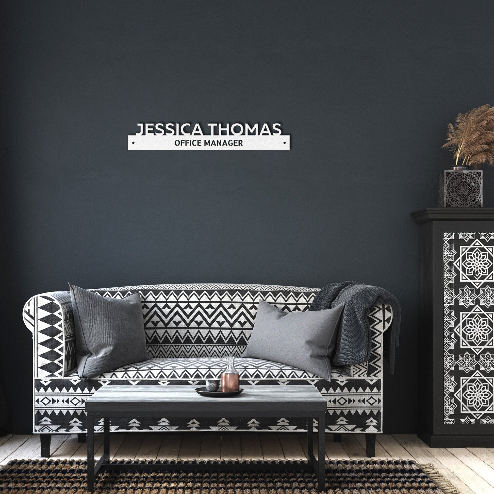 Personalized name plate for women wall decor sign modern office business and teacher name plate gifts for women - Stylinsoul