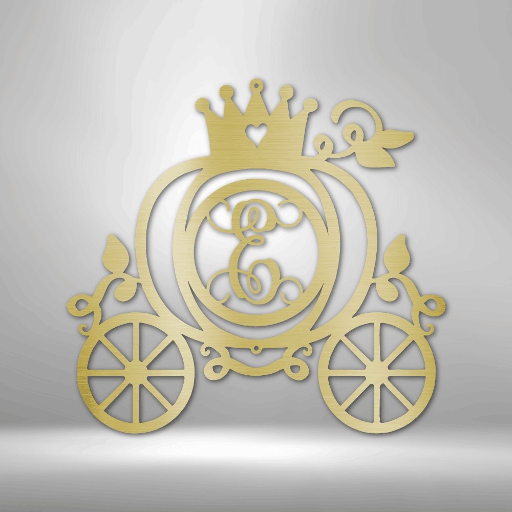 Princess Carriage Room Decor - Personalized Metal Wall Art for Baby Shower Gift - Stylinsoul