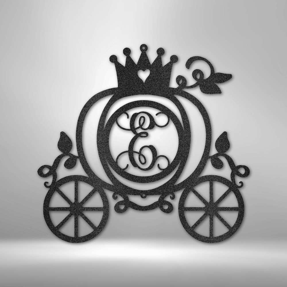 Princess Carriage Room Decor - Personalized Metal Wall Art for Baby Shower Gift - Stylinsoul