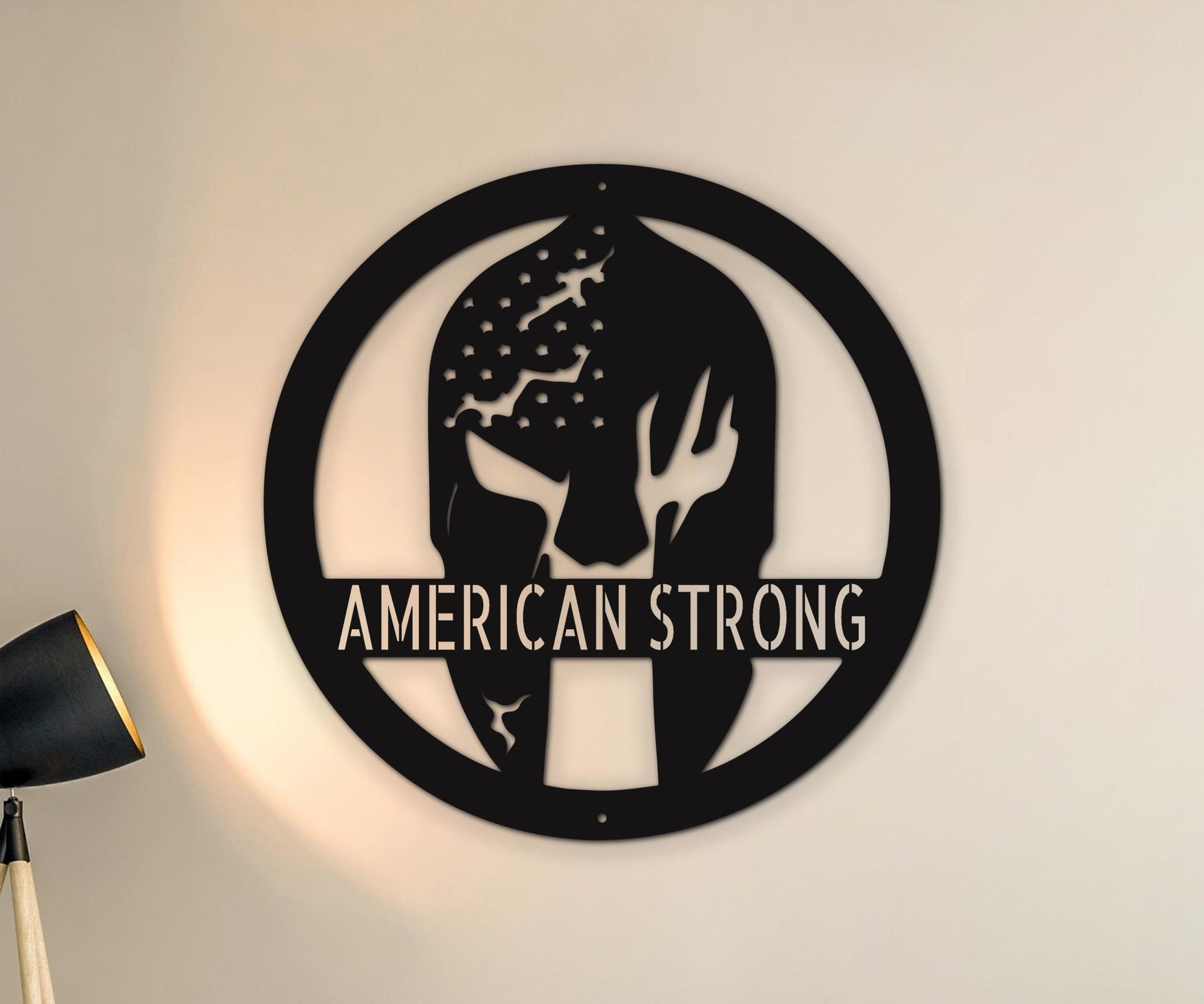 Spartan Wall Art - Patriotic Metal Sign for Police Officers and Patriotic Decor - Stylinsoul