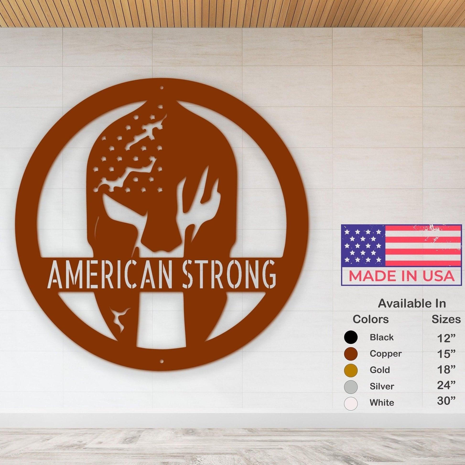 Spartan Wall Art - Patriotic Metal Sign for Police Officers and Patriotic Decor - Stylinsoul