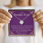 To My Bride, Necklace For Bride, Gift For Bride, Necklace With Message Card - Stylinsoul