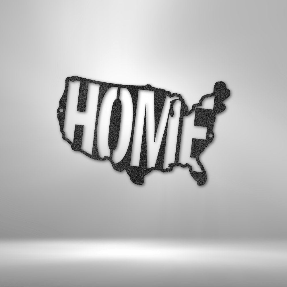 USA Home Steel Sign - Patriotic Wall Art for Proud Americans - Stylinsoul