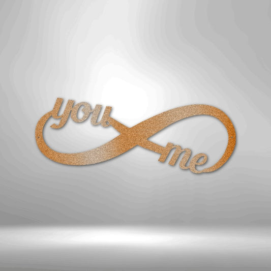 You and Me Infinity - Metal Wall Art Sign for Eternal Love and Connection - Stylinsoul