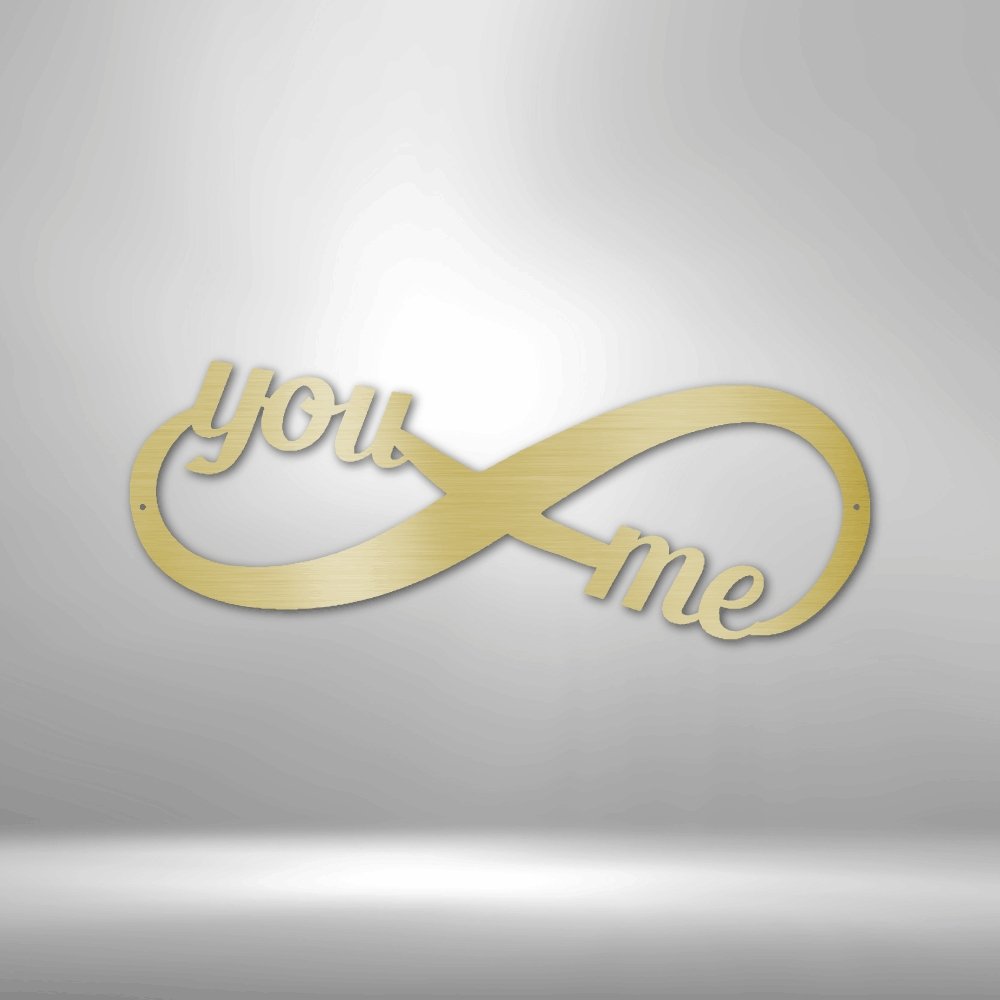 You and Me Infinity - Metal Wall Art Sign for Eternal Love and Connection - Stylinsoul